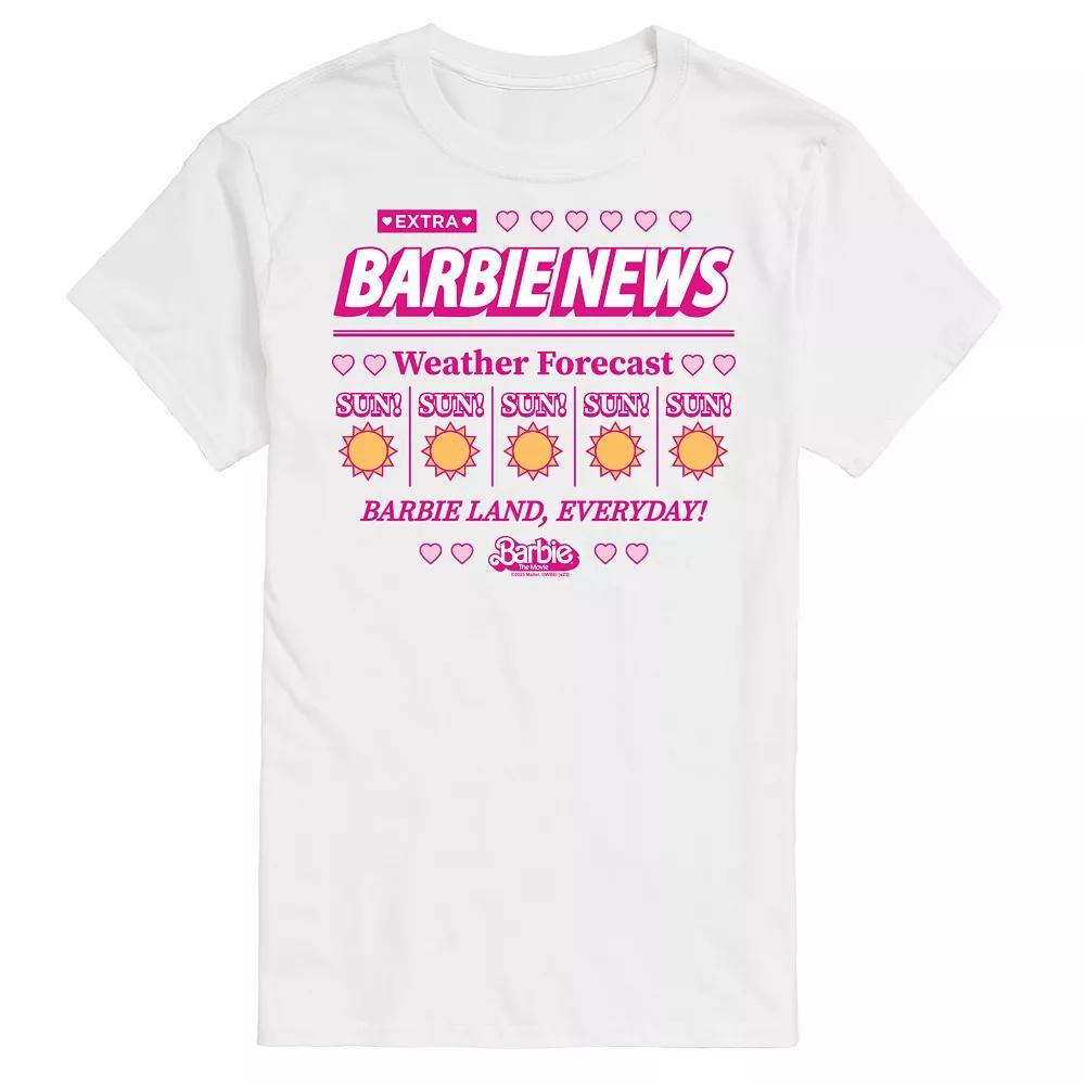 Big & Tall Barbie The Movie Weather Forecast Graphic Tee, Mens Product Image