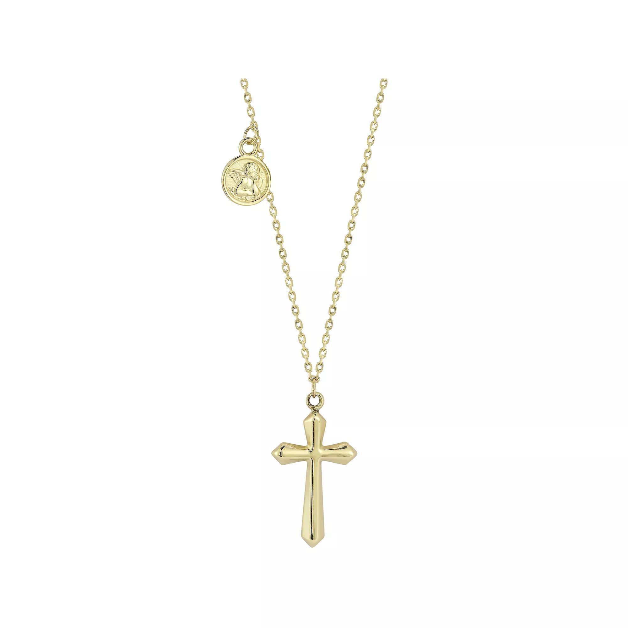 LUMINOR GOLD 14k Gold Religious Charm Necklace, Women's, Size: 18", Yellow Product Image