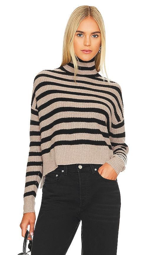Striped Turtleneck Sweater Autumn Cashmere Product Image