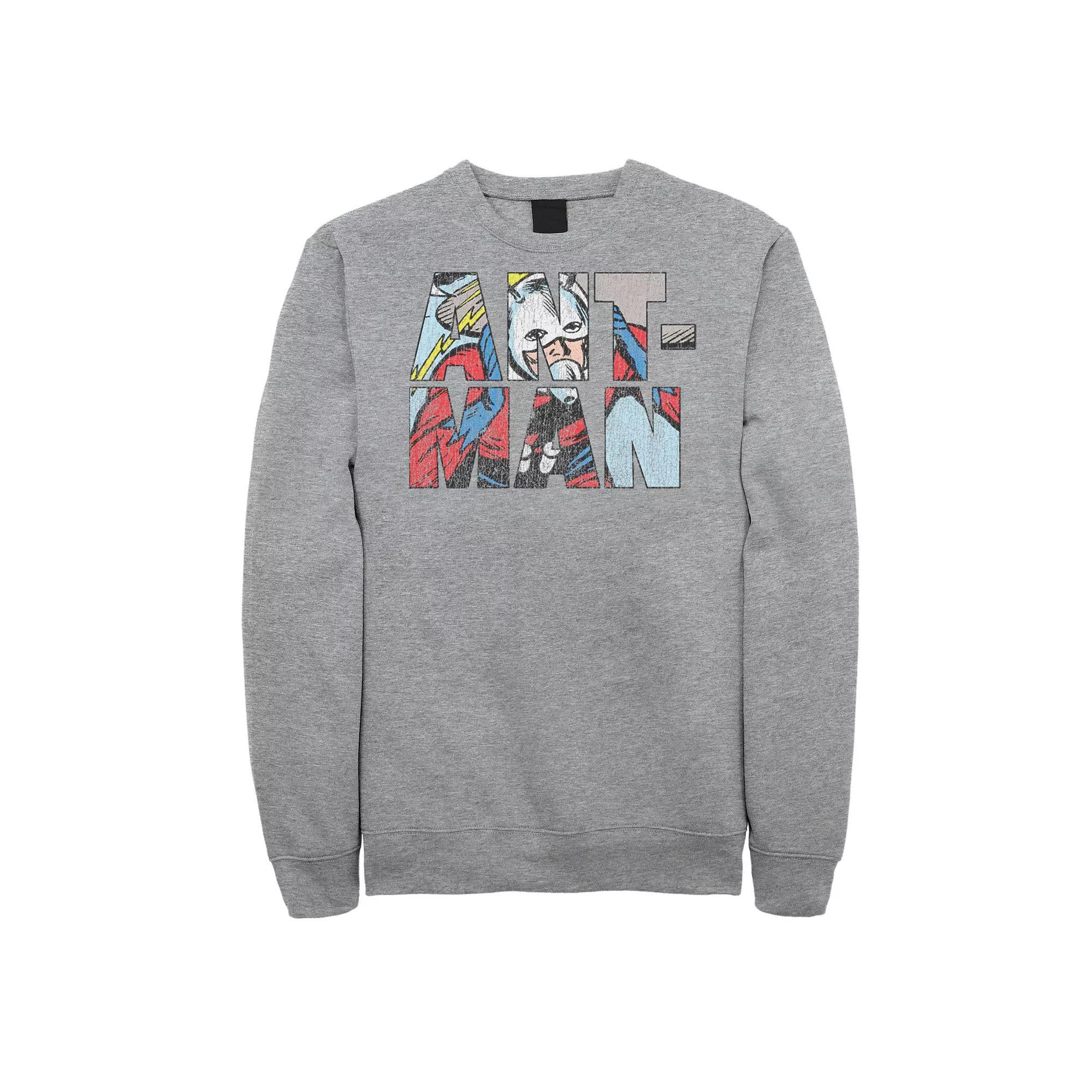 Big & Tall Marvel Ant-Man Filled Superhero Name Fleece Sweatshirt, Men's, Size: XL Tall, Athletic Grey Product Image
