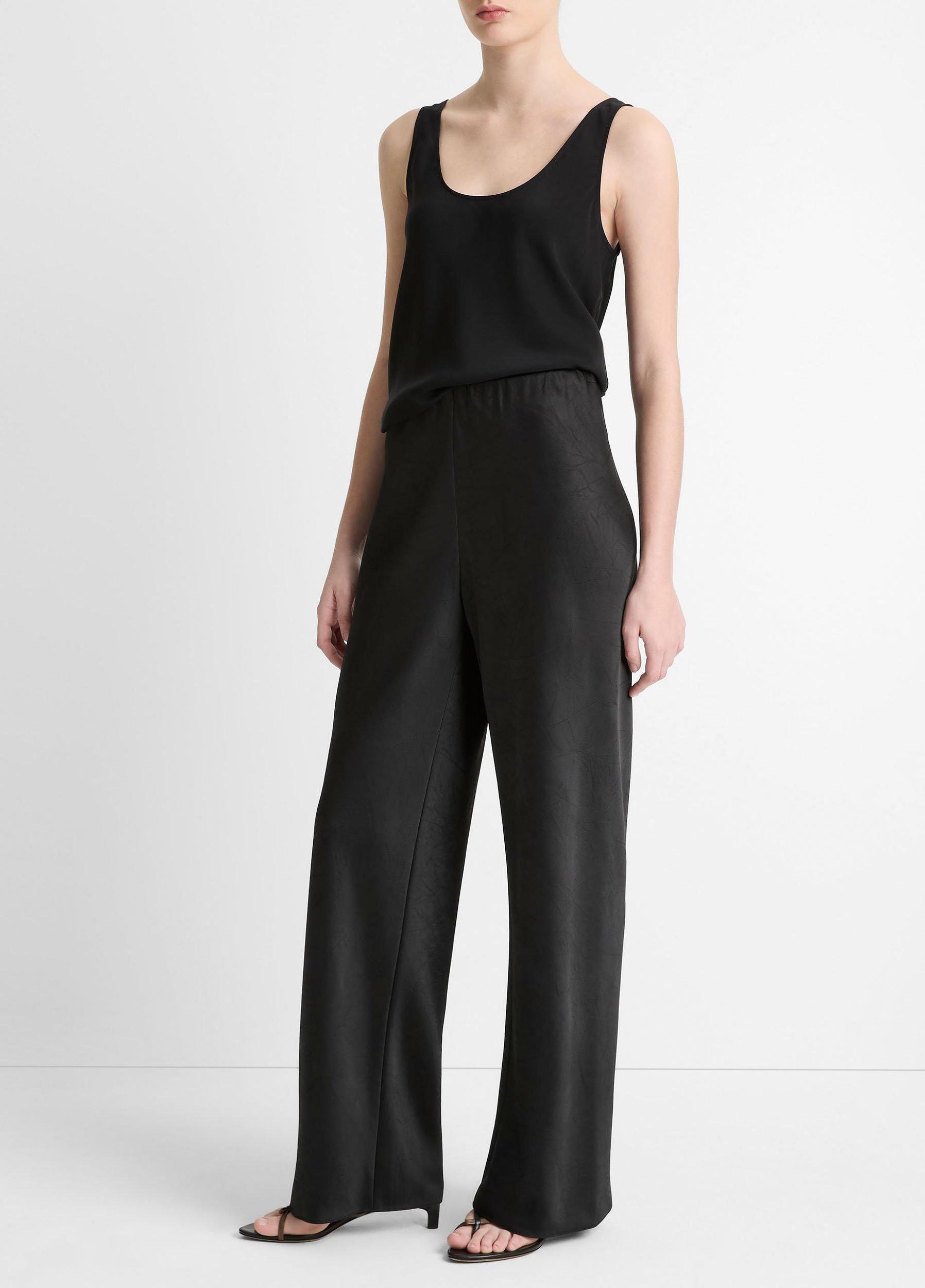 Womens Fluid Satin Bias Pant, Black, Size S Vince Product Image