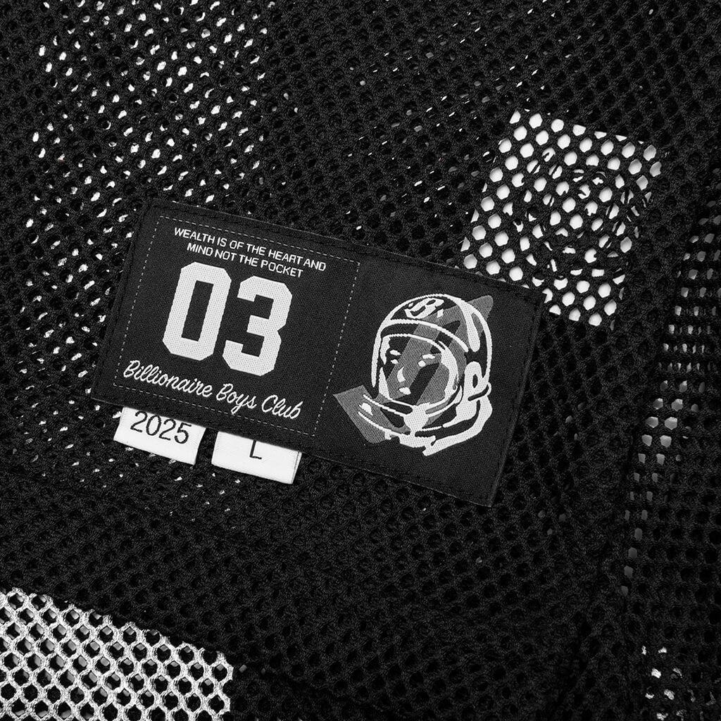 Varsity S/S Crop Fit Knit Football Jersey - Black Male Product Image