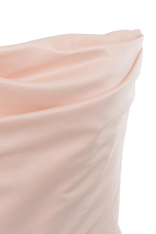Adrienne Champagne Satin Strapless Gown Product Image