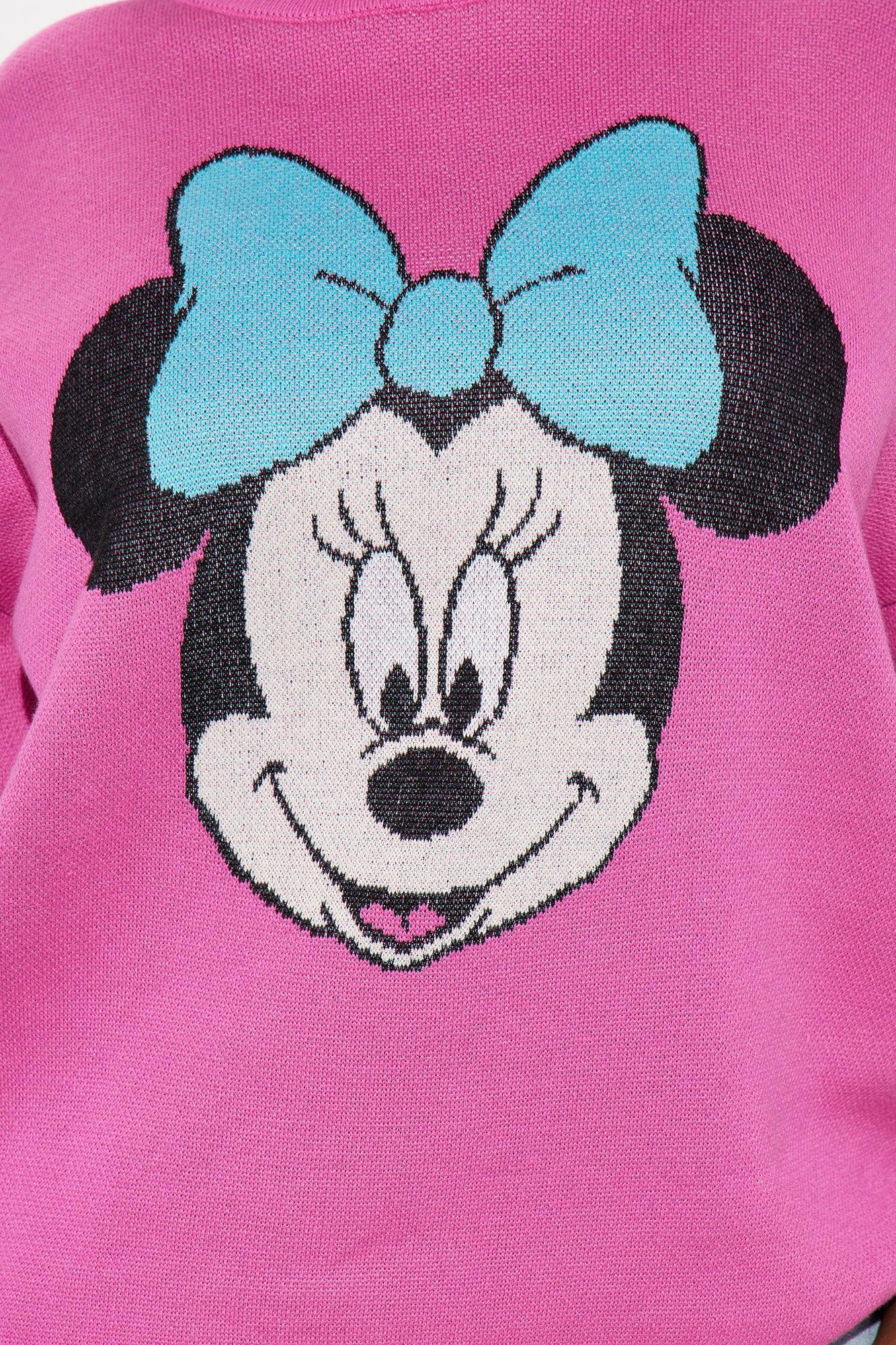 Minnie Mouse Bow Sweater - Pink/combo Product Image