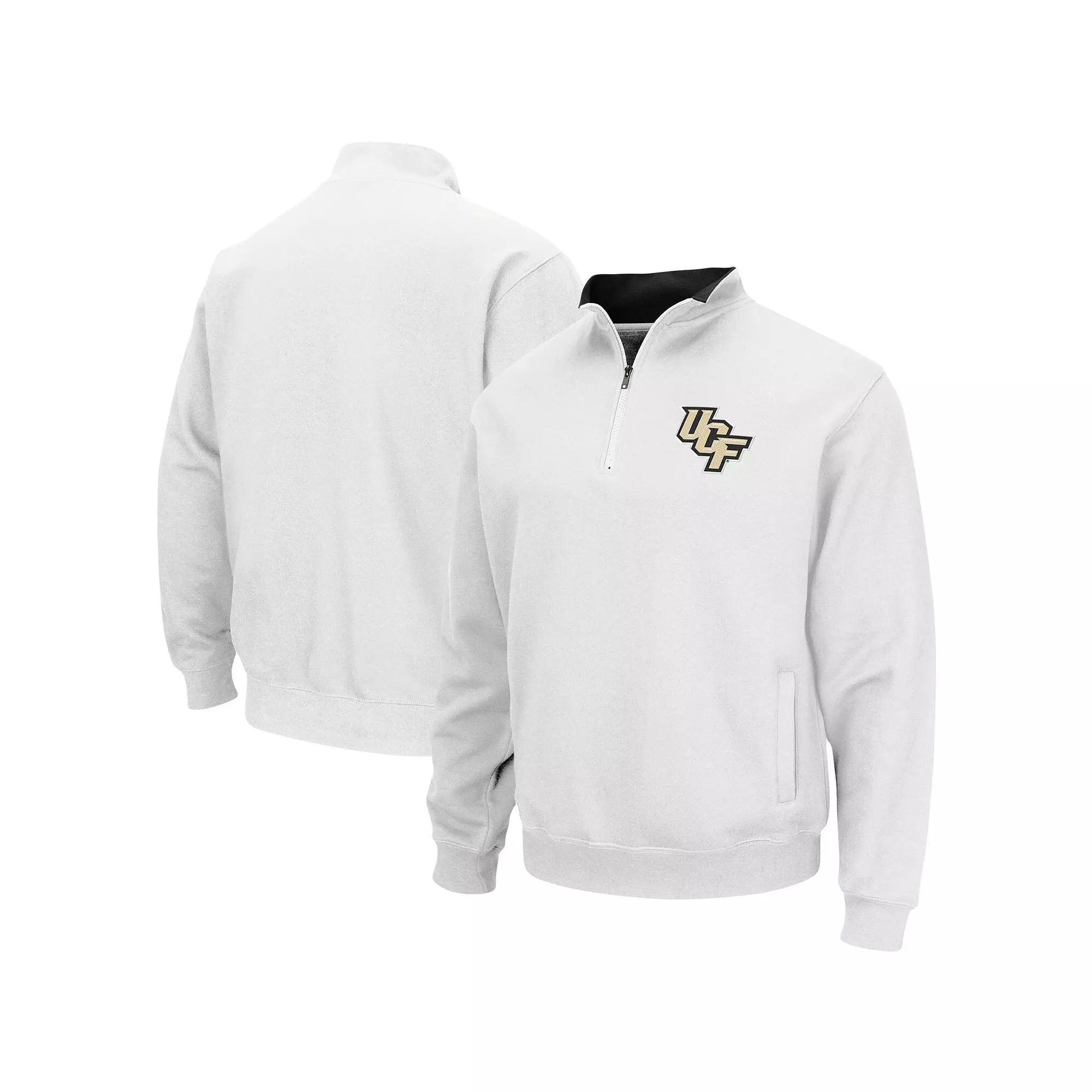 Men's Colosseum White UCF Knights Tortugas Logo Quarter-Zip Pullover Jacket, Size: 2XL Product Image