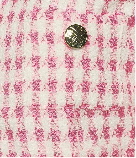 Lilly Pulitzer Rohana Charming Check Boucle Crew Neck Long Sleeve Button Front Jacket Product Image