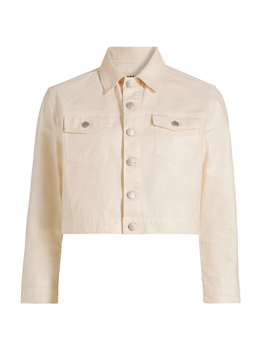 Womens Koda Coated Denim Crop Jacket Product Image