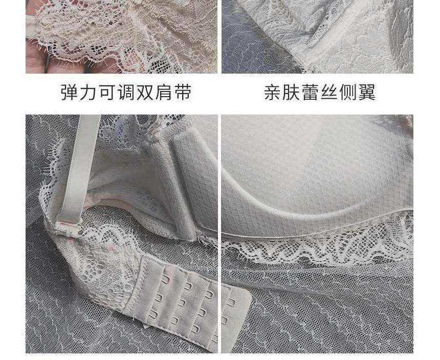 Set: Lace Bra Top + Panties Product Image
