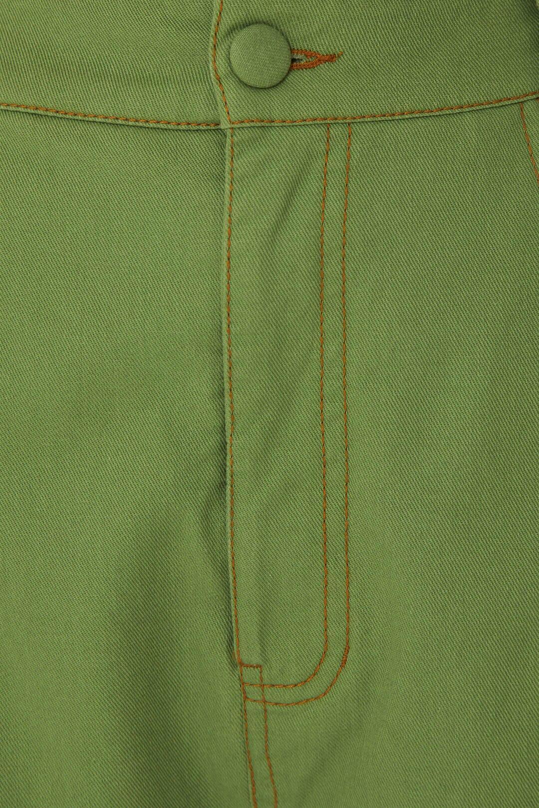 Green Pleat Pants Product Image