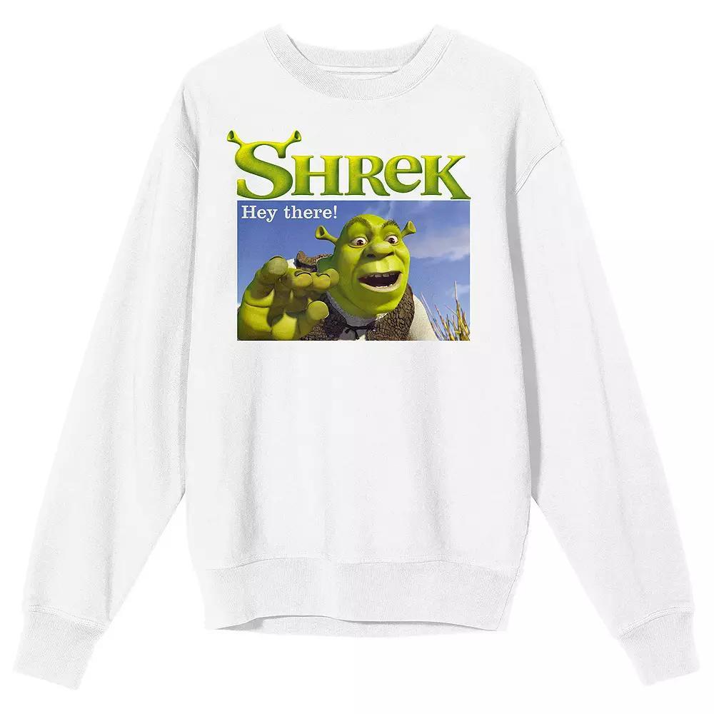 Men's Shrek Hey There Long Sleeve, Size: XL, White Product Image