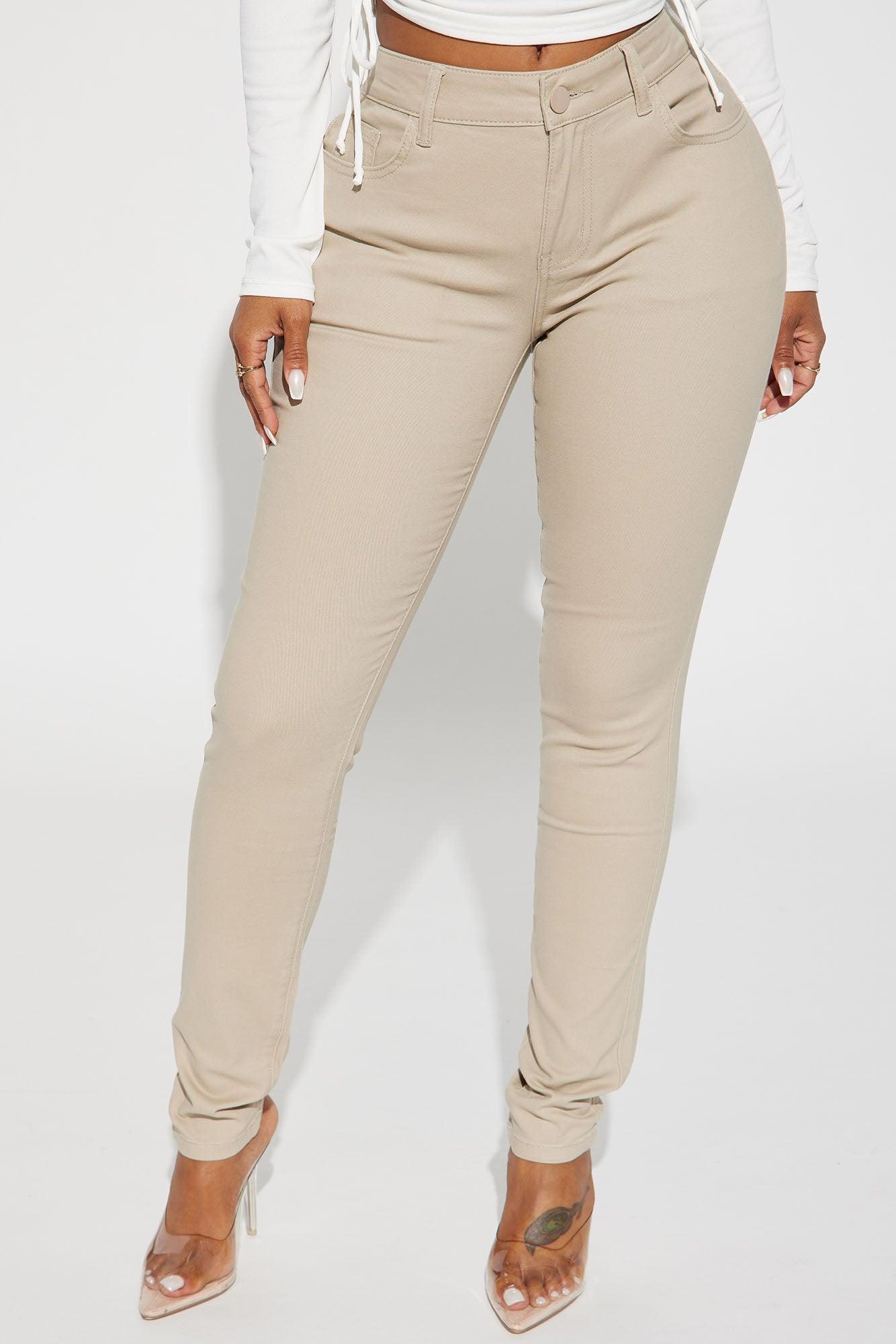 Skinny Uniform Pants - Khaki Product Image