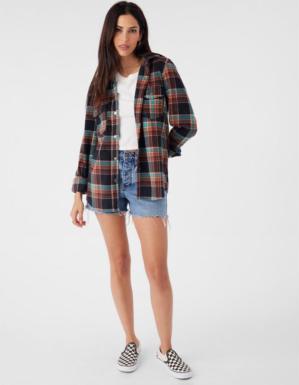 O'NEILL Zuma Superfleece Flannel Womens Shirt - BLACK COMBO Product Image