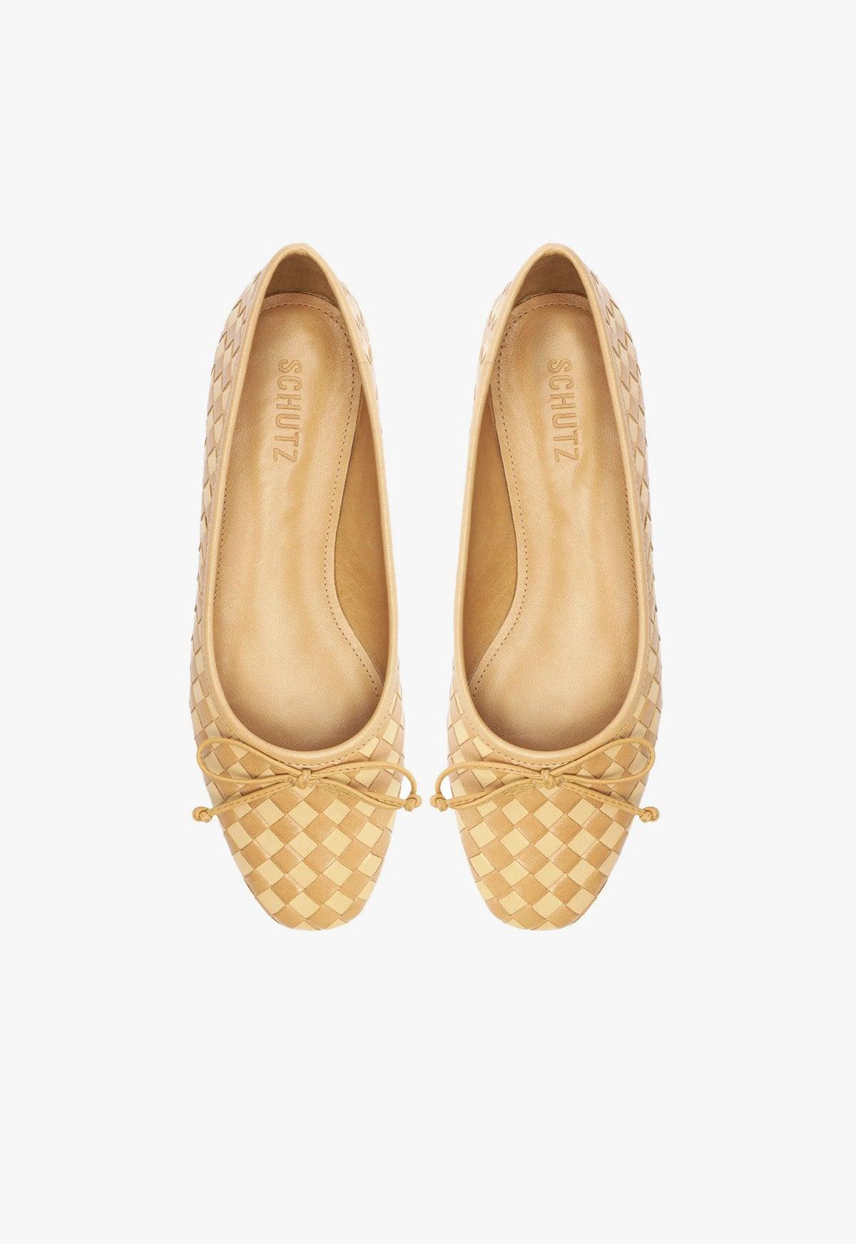 Arissa Woven Leather Flat Product Image