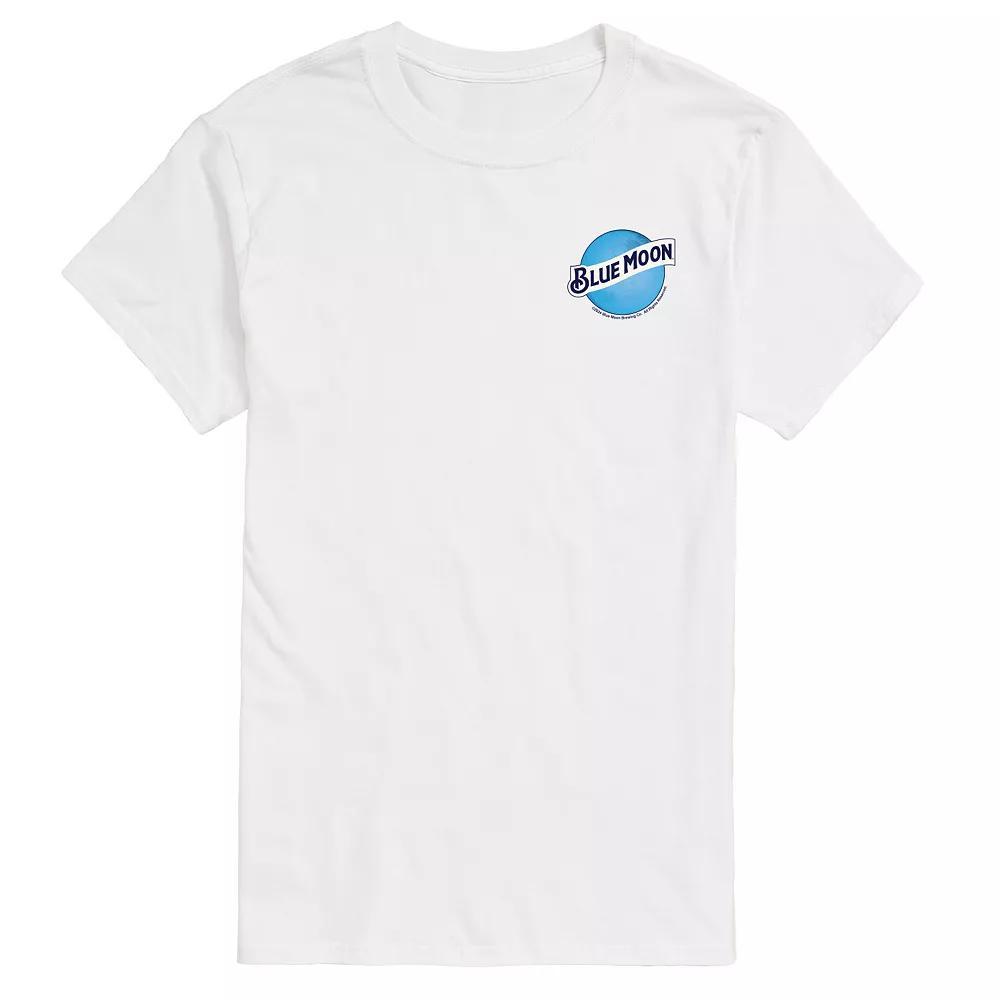 Men's Blue Moon Logo Graphic Tee, Size: XL, White Product Image