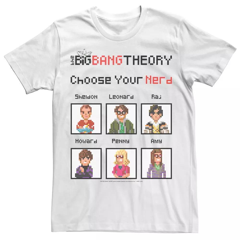 Men's Big Bang Theory Choose Your Nerd Game Tee, Size: Medium, White Product Image