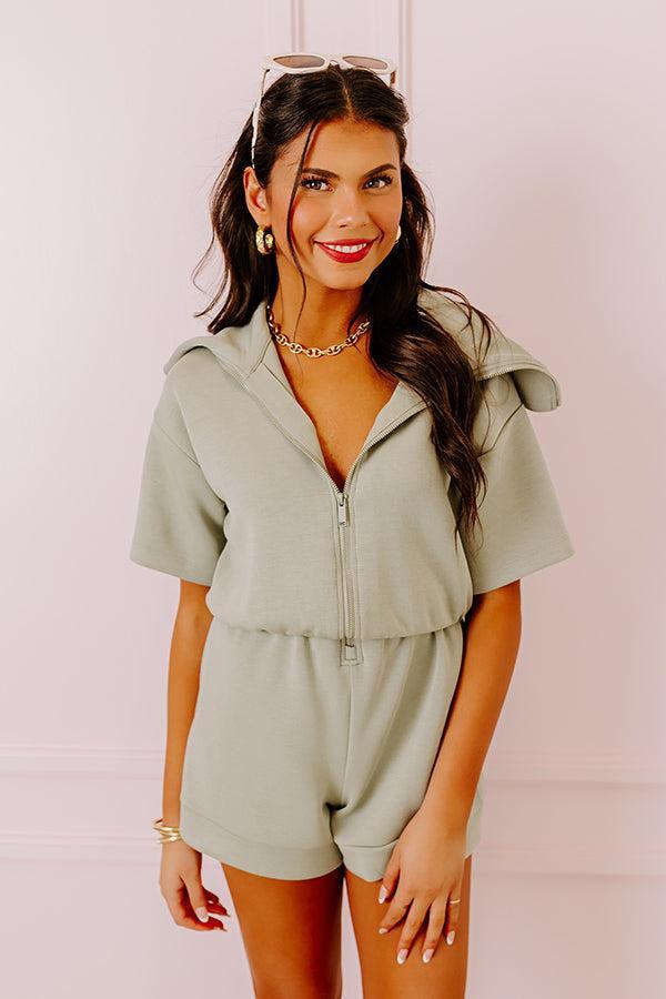 That Brand New Feeling Romper In Sage Product Image