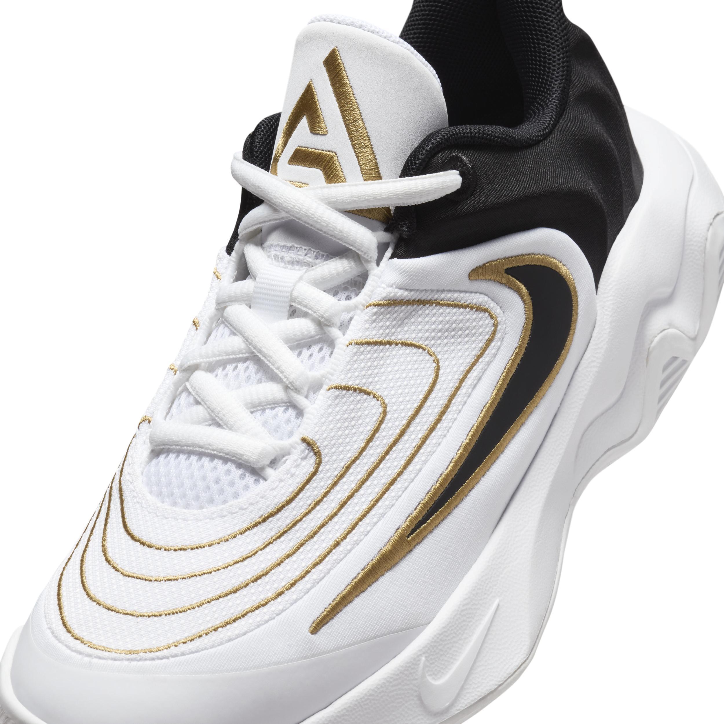 Nike Giannis Immortality 4 Kids Basketball Shoes, Boy's, Size: 2, Grey Gold Product Image