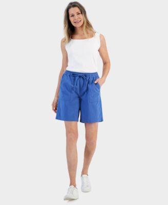 Style & Co Womens Cotton Drawstring Pull-On Shorts, Regular & Petite, Created for Macys Product Image