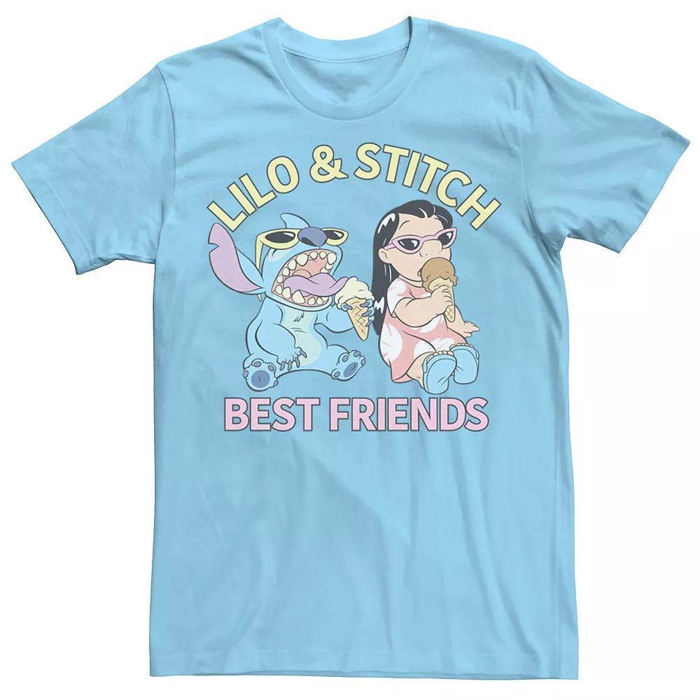 Disney's Lilo & Stitch Men's Best Friends Ice Cream Tee, Size: Medium, Light Blue Product Image