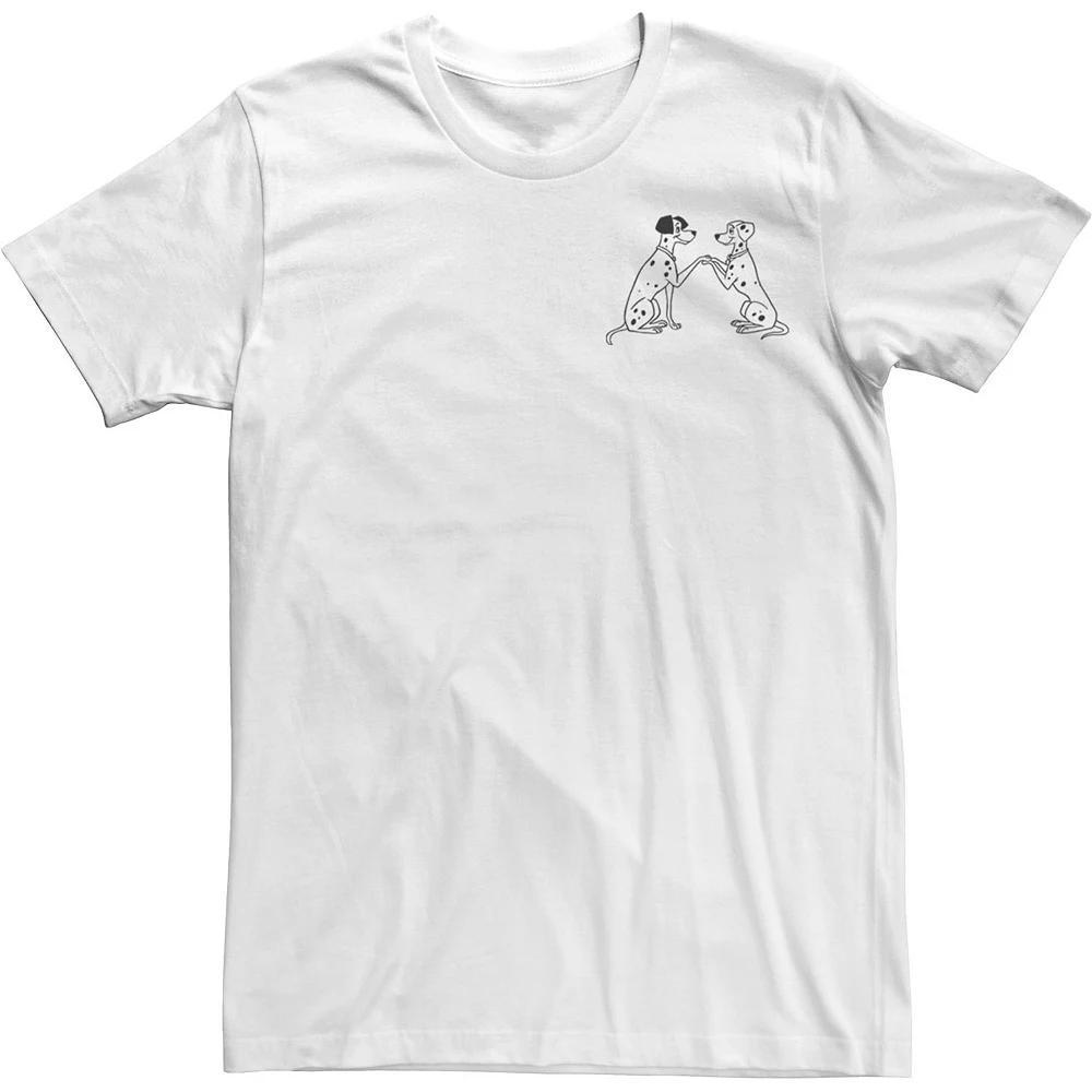 Disney's 101 Dalmatians Pongo And Perdita Left Chest Men's Tee, Size: Small, White Product Image