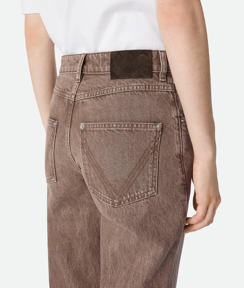 Women's Brown Straight Jeans in Brown Product Image