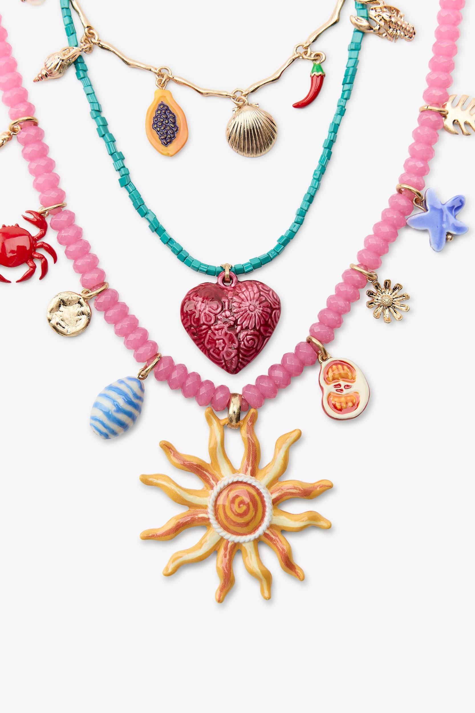 PACK OF CHARM AND BEADED NECKLACES Product Image