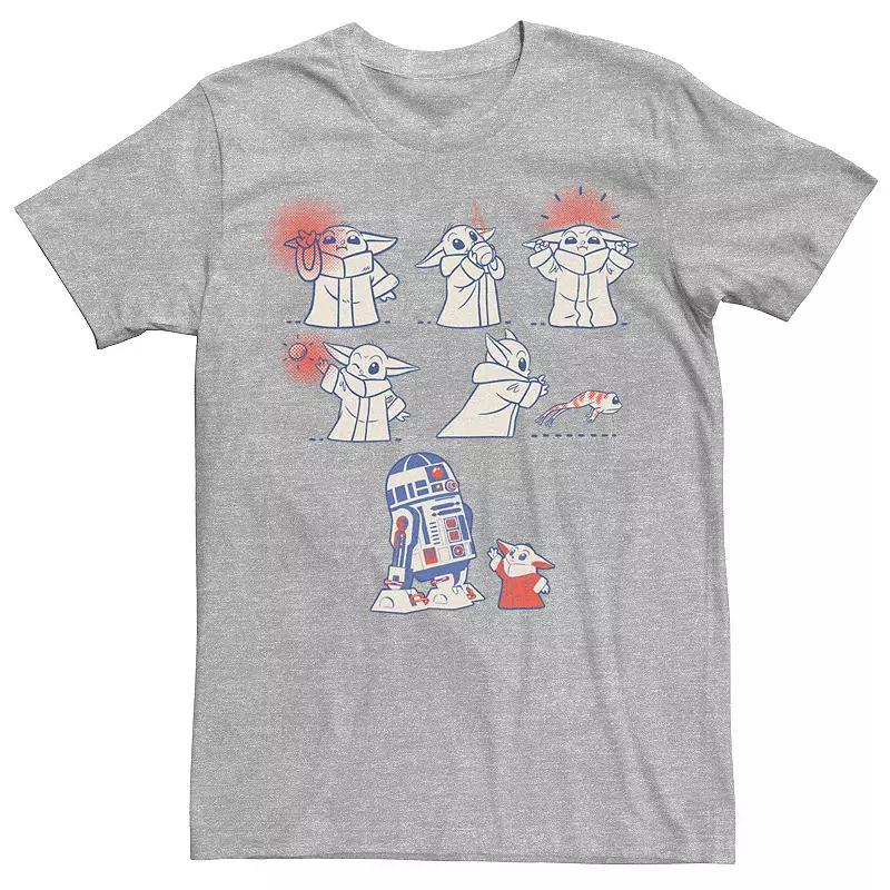 Men's Grogu Patriotic Tee, Size: XXL, Athletic Grey Product Image