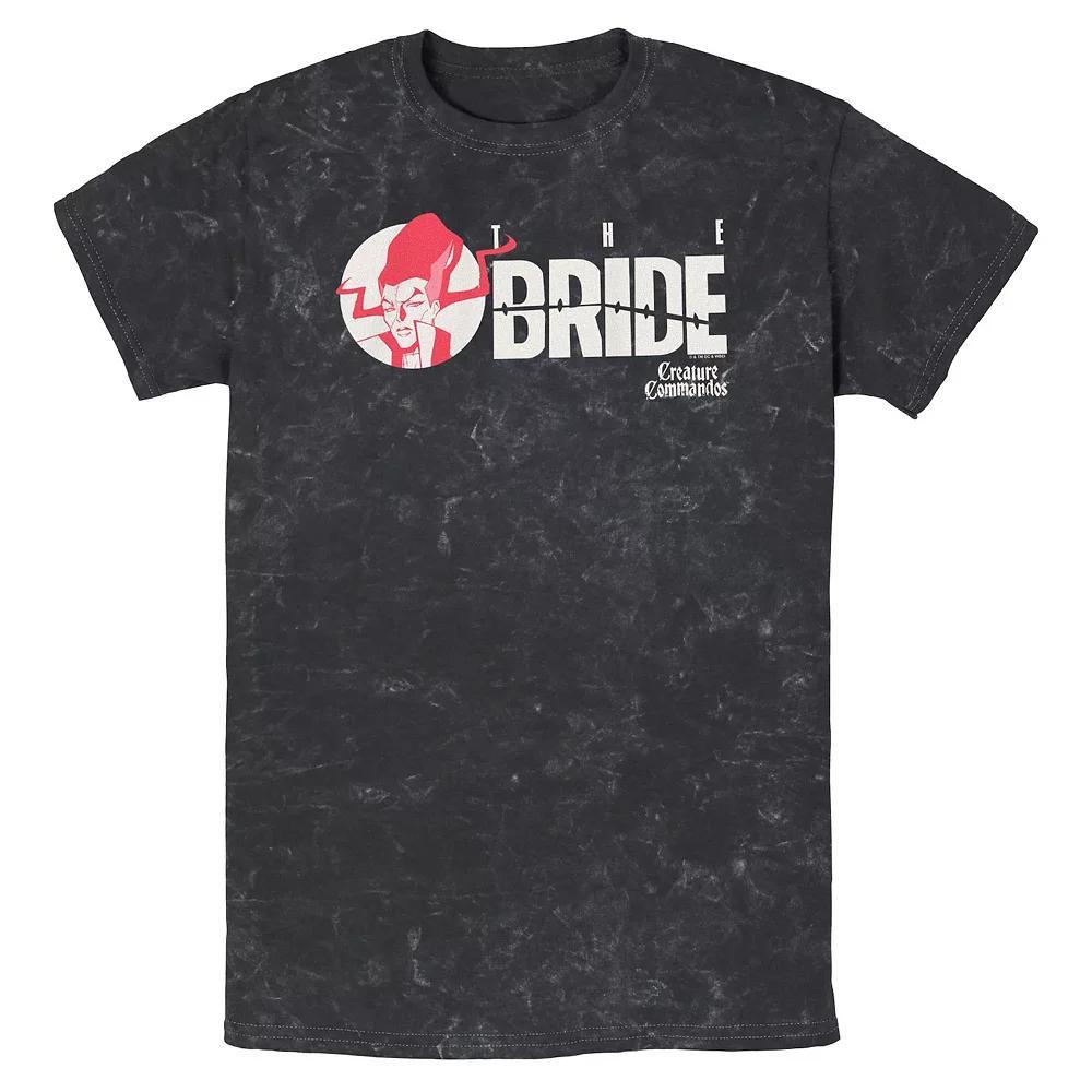 Men's Creature Commandos Presenting The Bride Mineral Wash Graphic Tee, Size: XL, Black Product Image