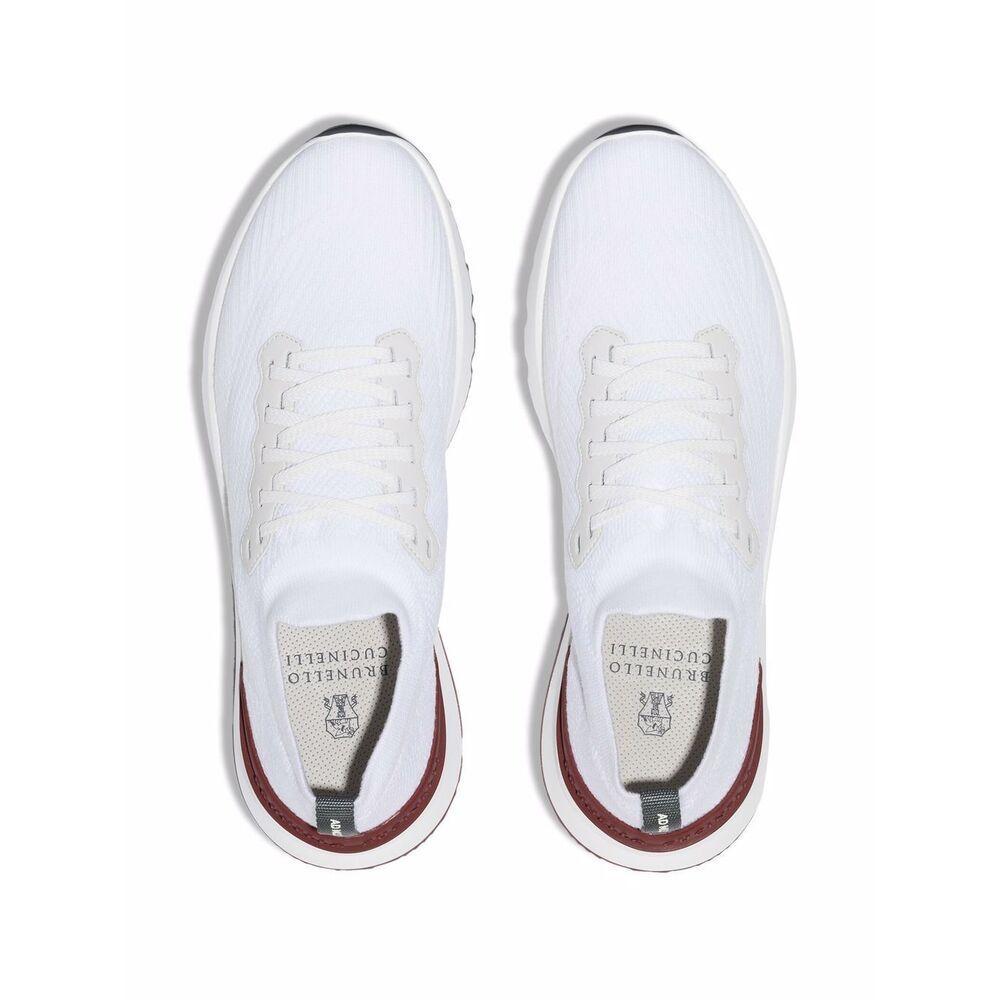 BRUNELLO CUCINELLI Cotton Knit Runners In White Product Image