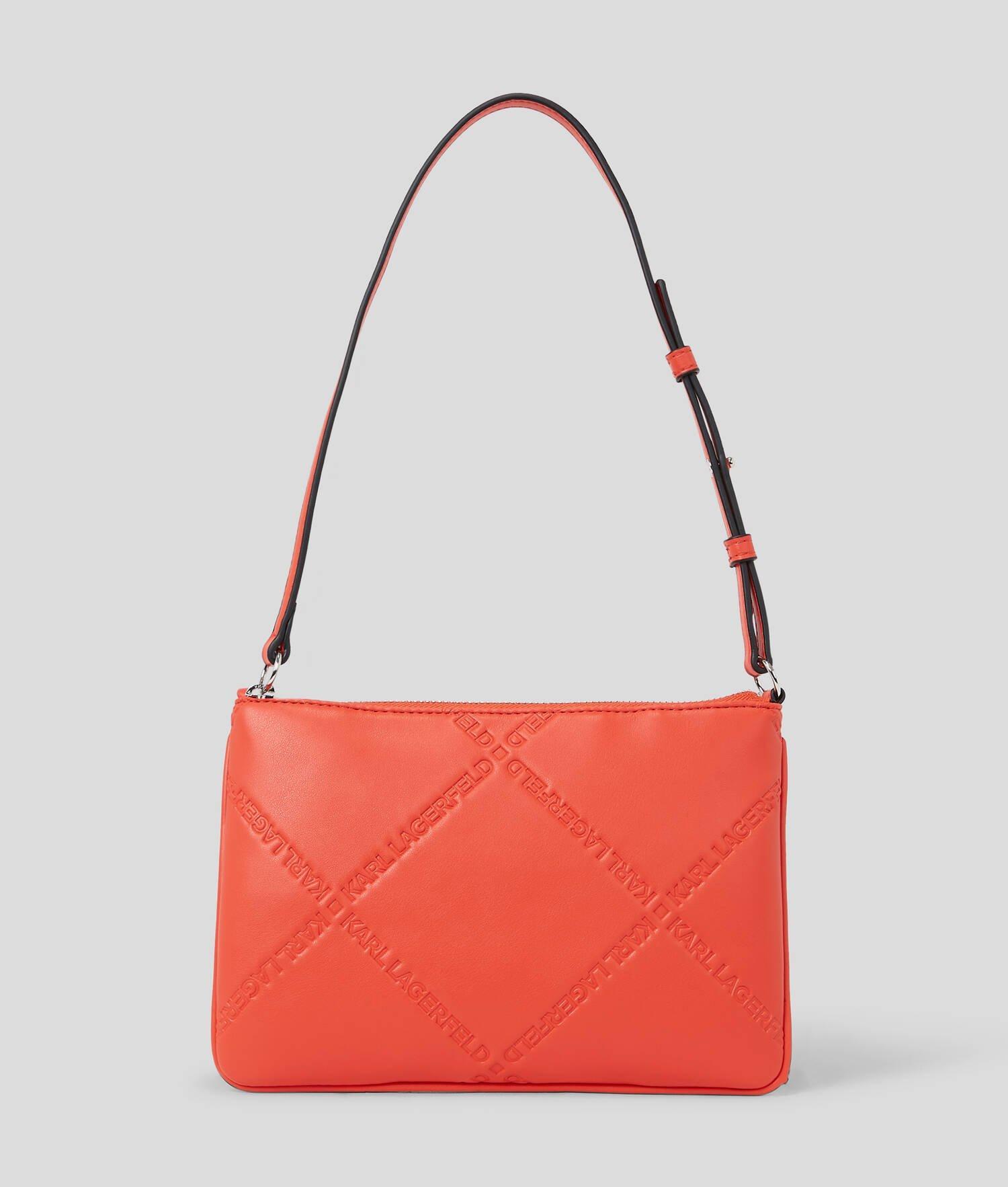 K/SKUARE EMBOSSED POUCH WITH STRAP Product Image