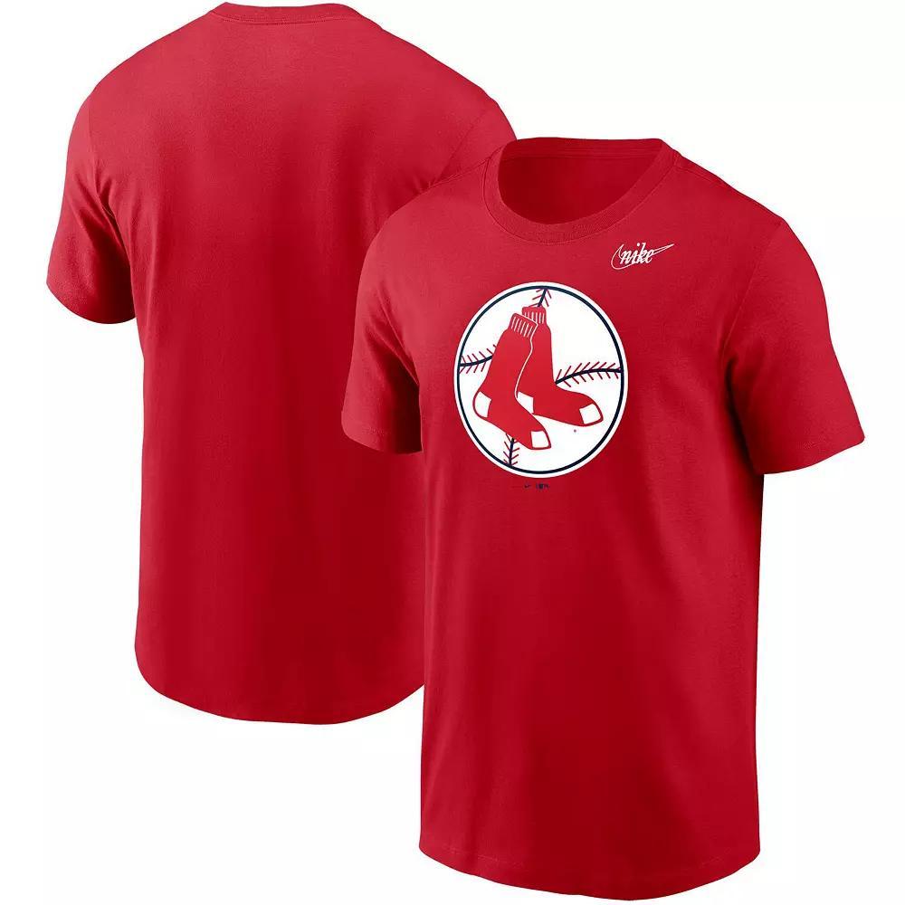 Men's Nike Red Boston Red Sox Cooperstown Collection Logo T-Shirt, Size: Small Product Image