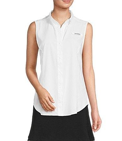 Columbia Womens Tamiami Collar Neck Sleeveless Button Front Shirt Product Image
