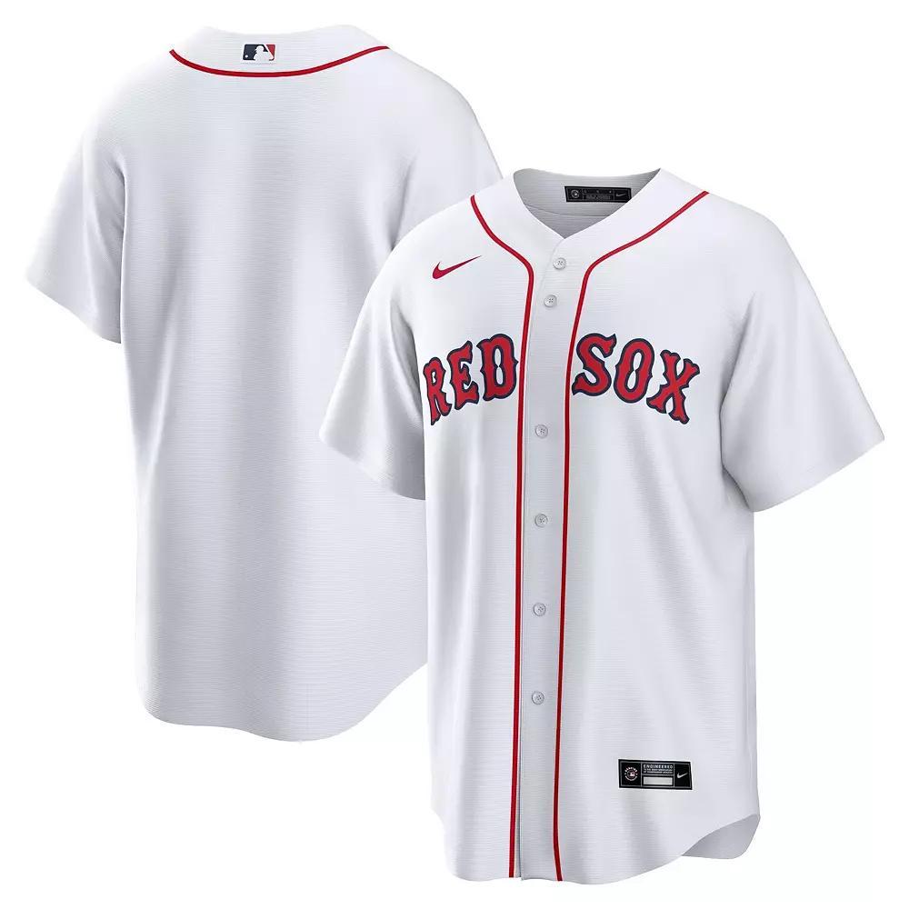 Men's Nike White Boston Red Sox Home Replica Team Jersey, Size: Large Product Image