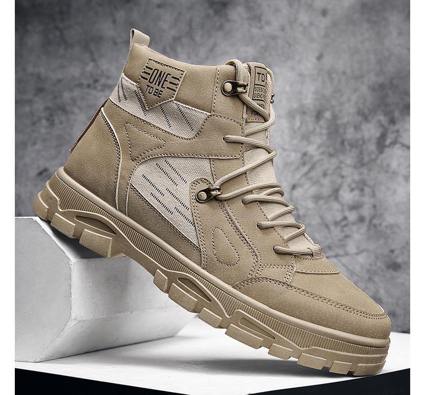 High Top Lace Up Sneakers Product Image