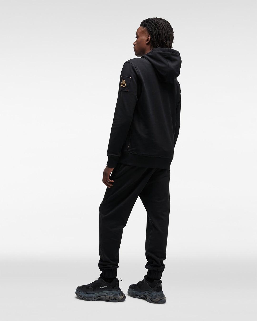 Moose Knuckles Martense Men's Hoodie in Black Product Image