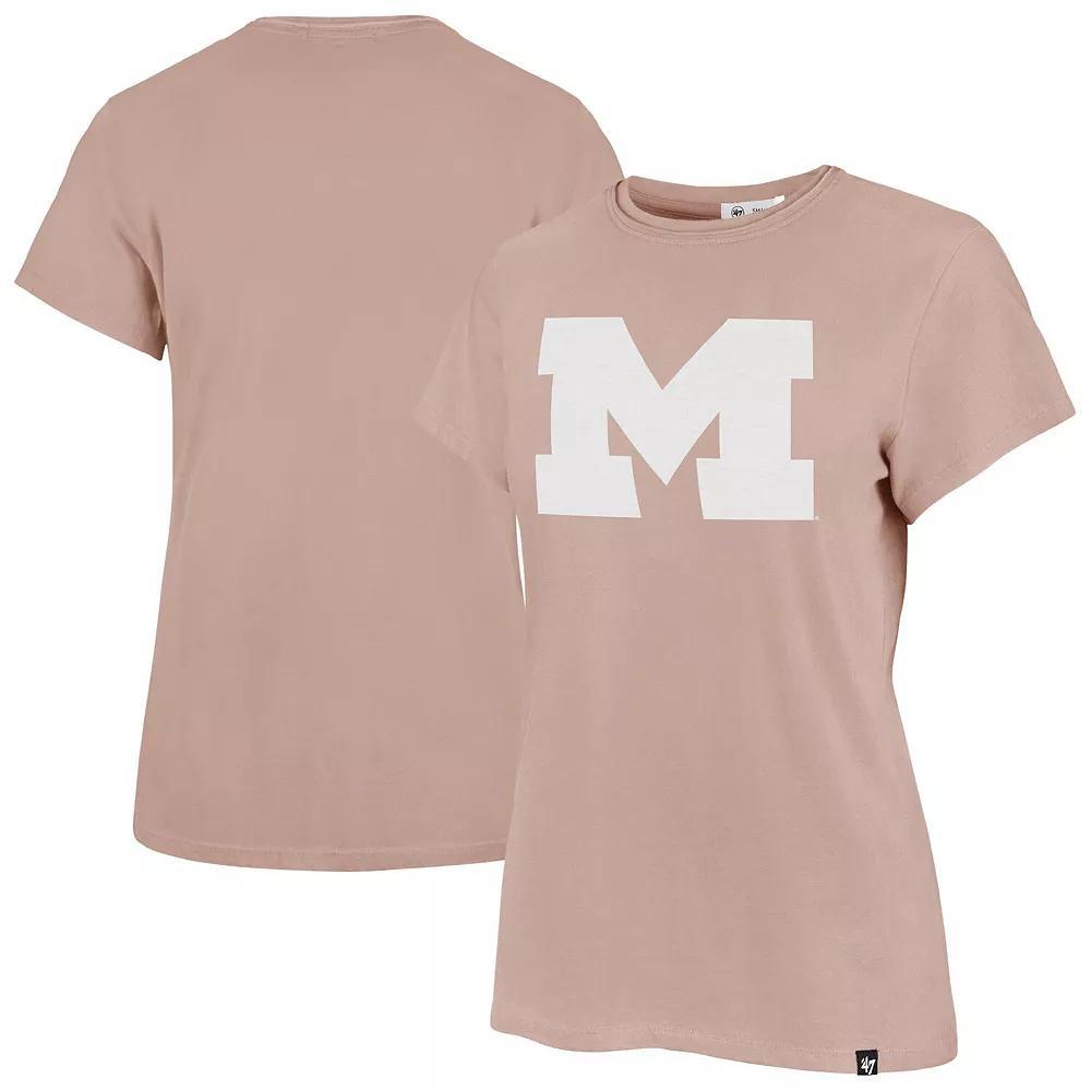 Women's '47  Pink Michigan Wolverines Premier Frankie T-Shirt, Size: Small Product Image