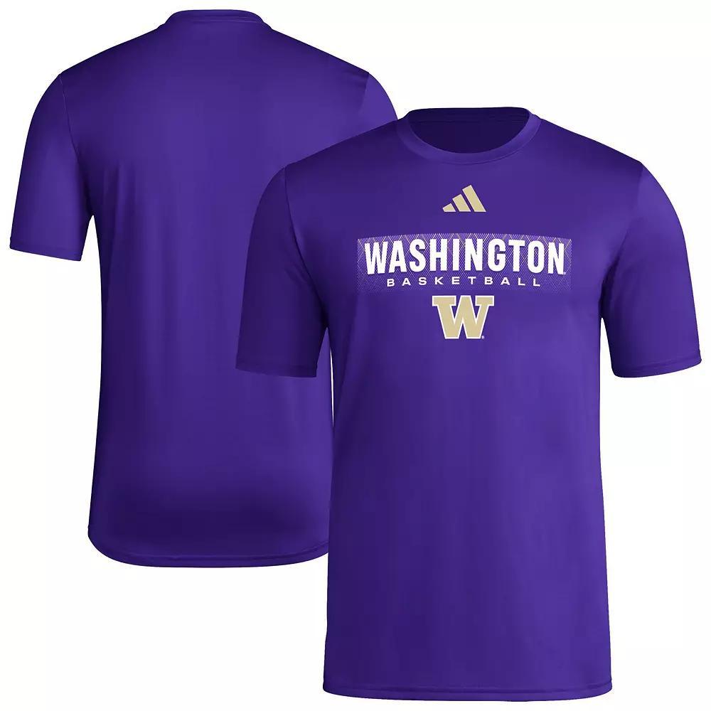 Men's adidas Purple Washington Huskies Locker On-Court In The Fade Pregame AEROREADY T-Shirt, Size: 2XL Product Image