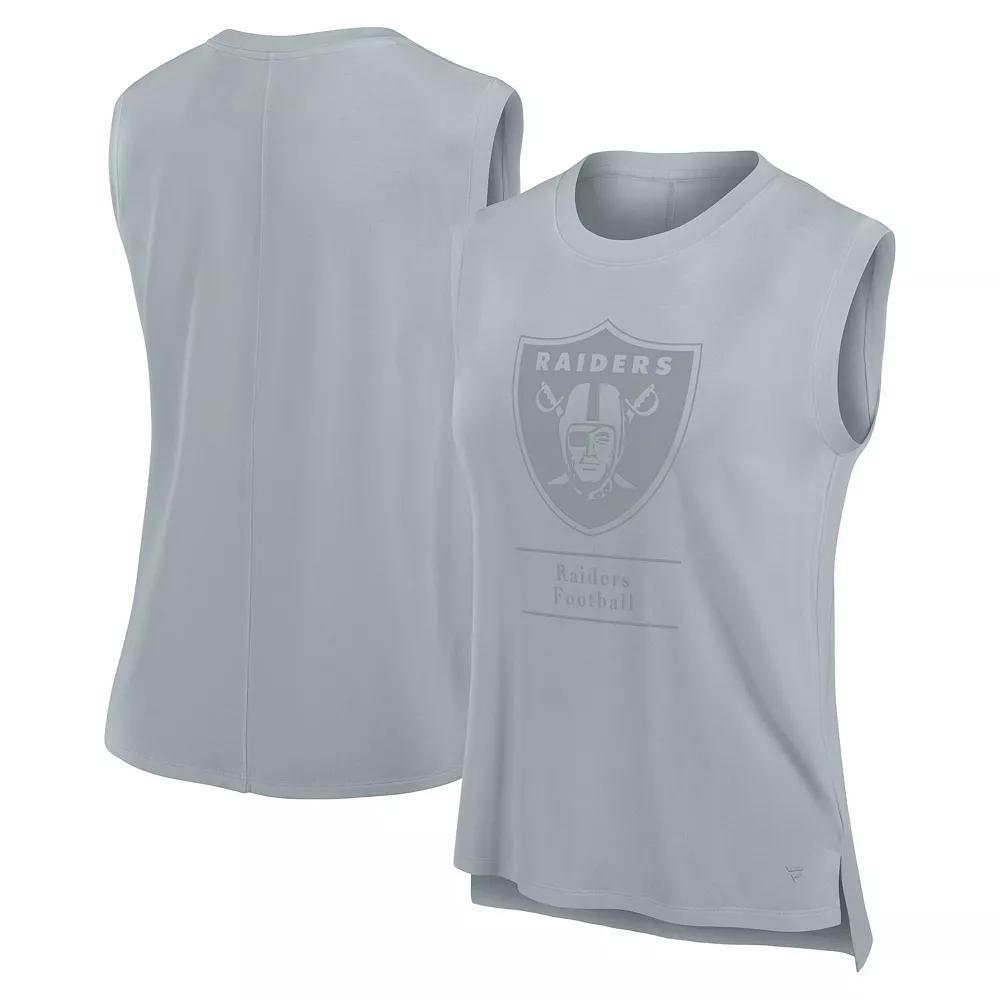 Women's Fanatics Gray Las Vegas Raiders Studio Embrace Tank Top, Size: XL, Lvr Grey Product Image