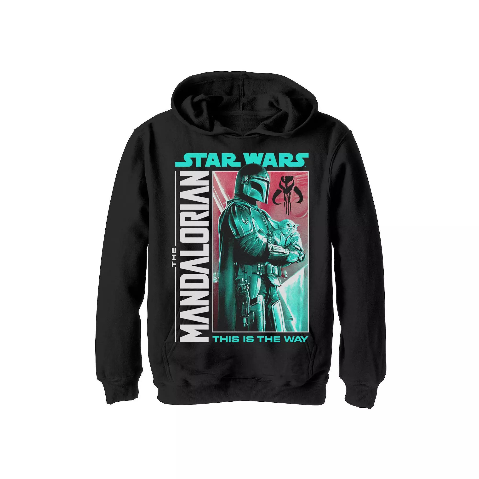 Boys 8-20 Star Wars: The Mandalorian & The Child aka Baby Yoda The Legendary Bounty Graphic Hoodie, Boys Product Image