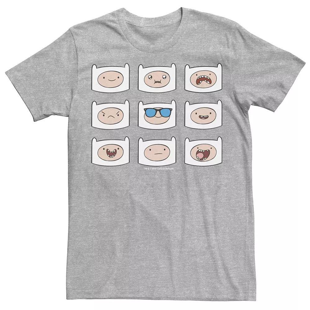 Mens Adventure Time Finns Many Faces Grid Tee Product Image