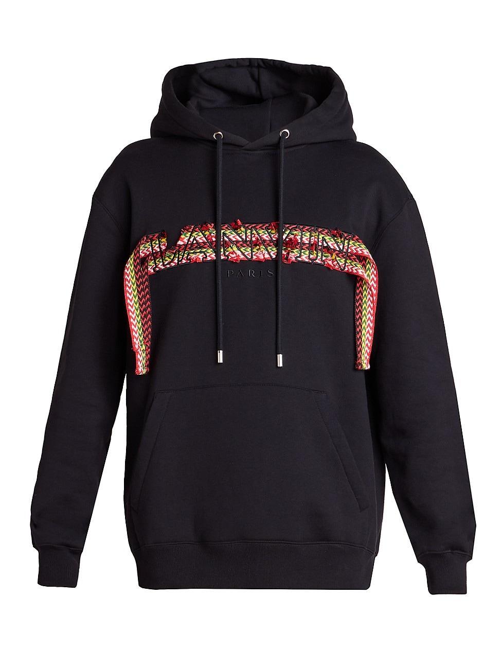Mens Oversized Logo Curb Lace Hoodie Product Image