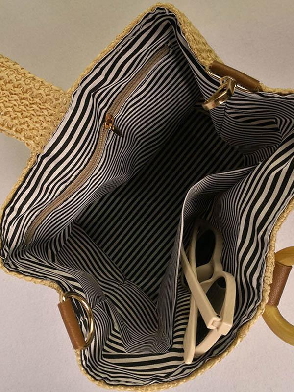 Casual Simple Weave Handbag Product Image