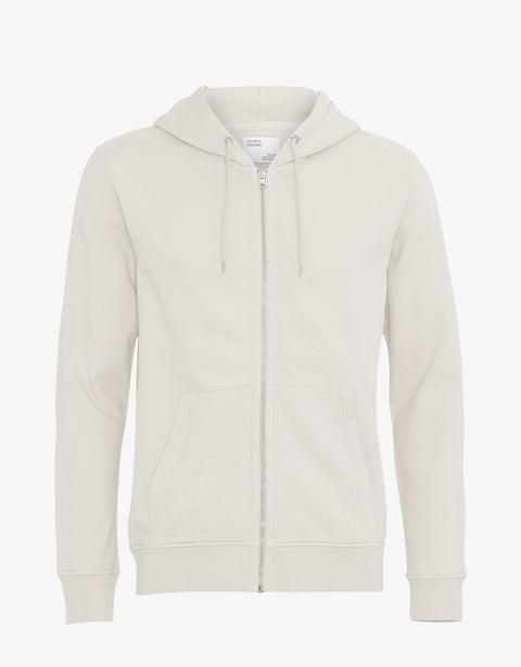 Classic Organic Zip Hood - Ivory White Product Image