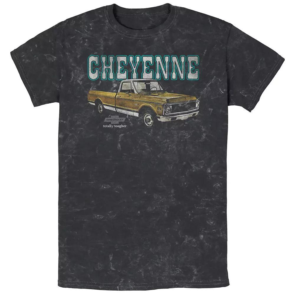 Men's Chevrolet Cheyenne Vintage Mineral Wash Graphic Tee, Size: Small, Black Product Image