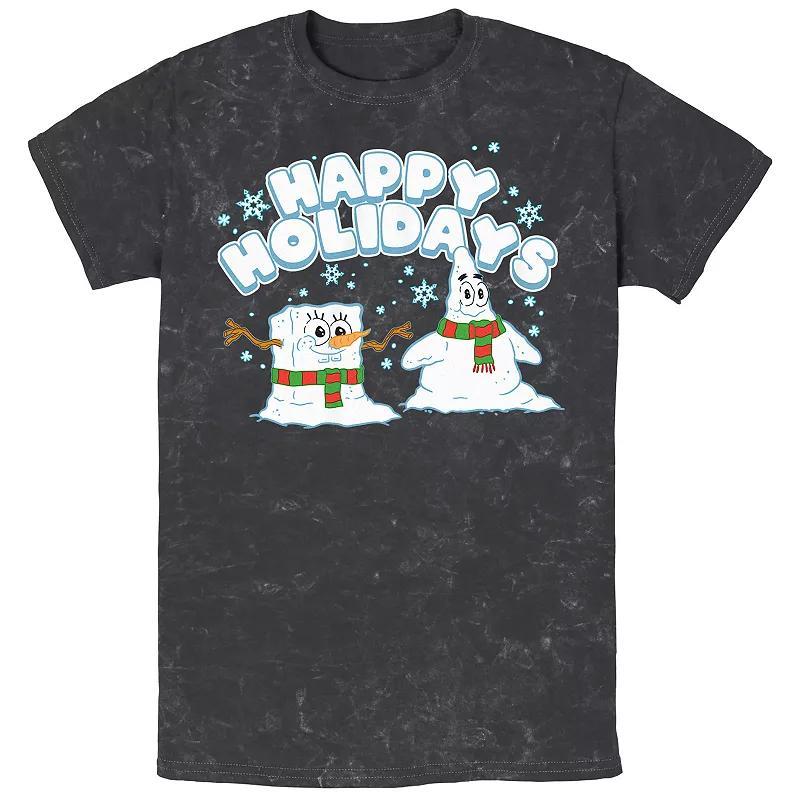 Mens Spongebob Squarepants Patrick Snowmen Tee Grey Heather Product Image