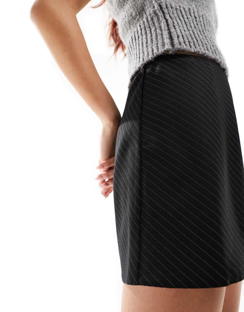 ASOS DESIGN pinstripe mini skirt Product Image