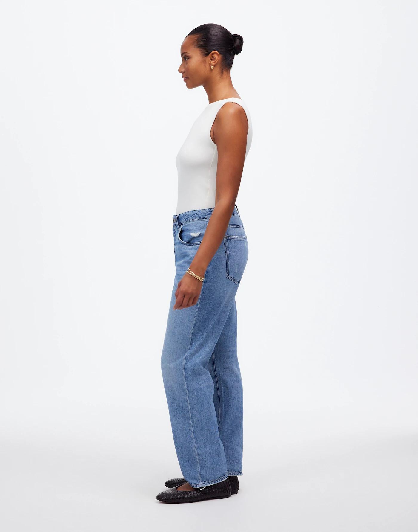 The Curvy Dean Easy Straight Jean in Northridge Wash: Airy Denim Edition Product Image