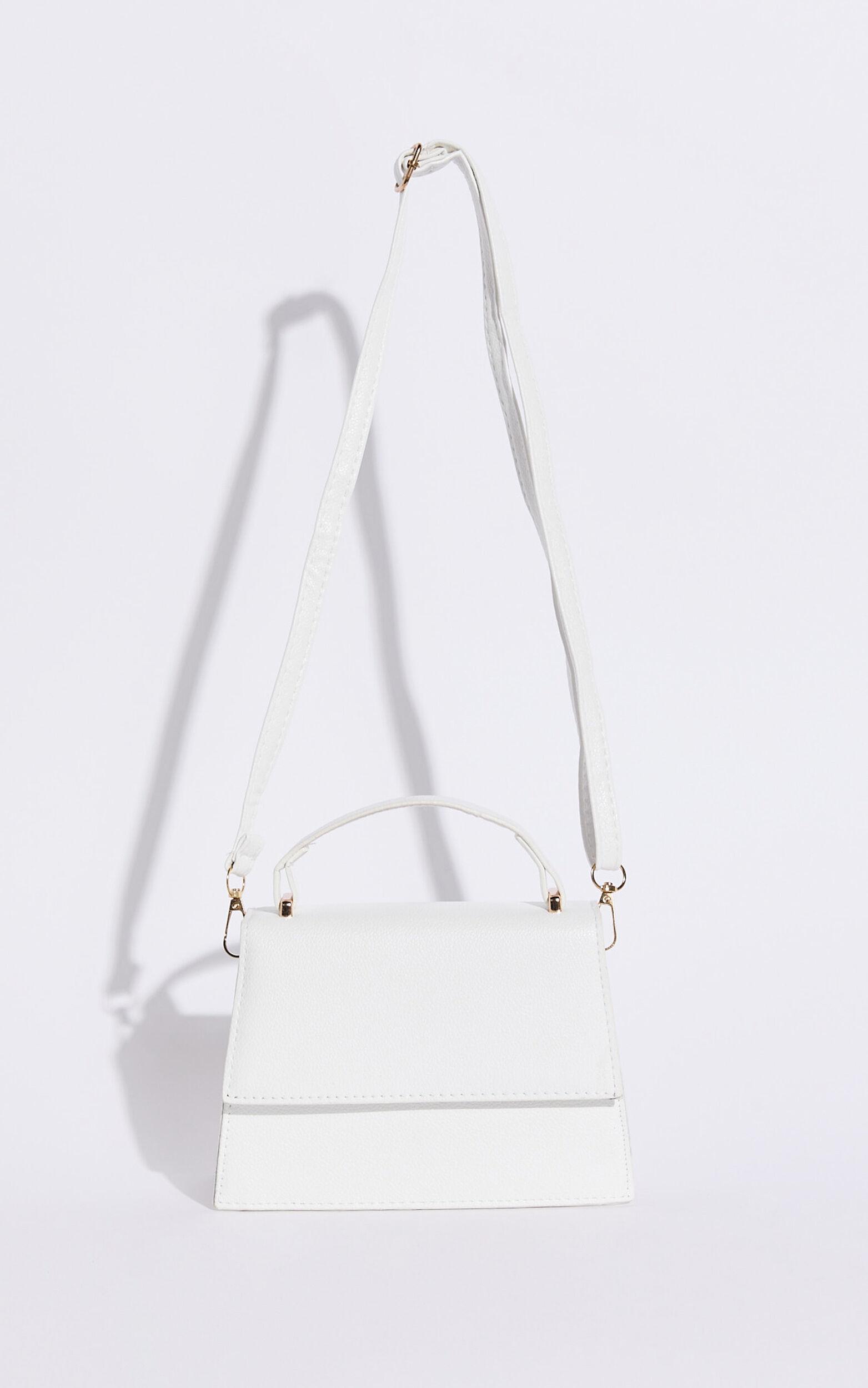 Rhianna Bag - Top Handle Crossbody Bag in White Product Image