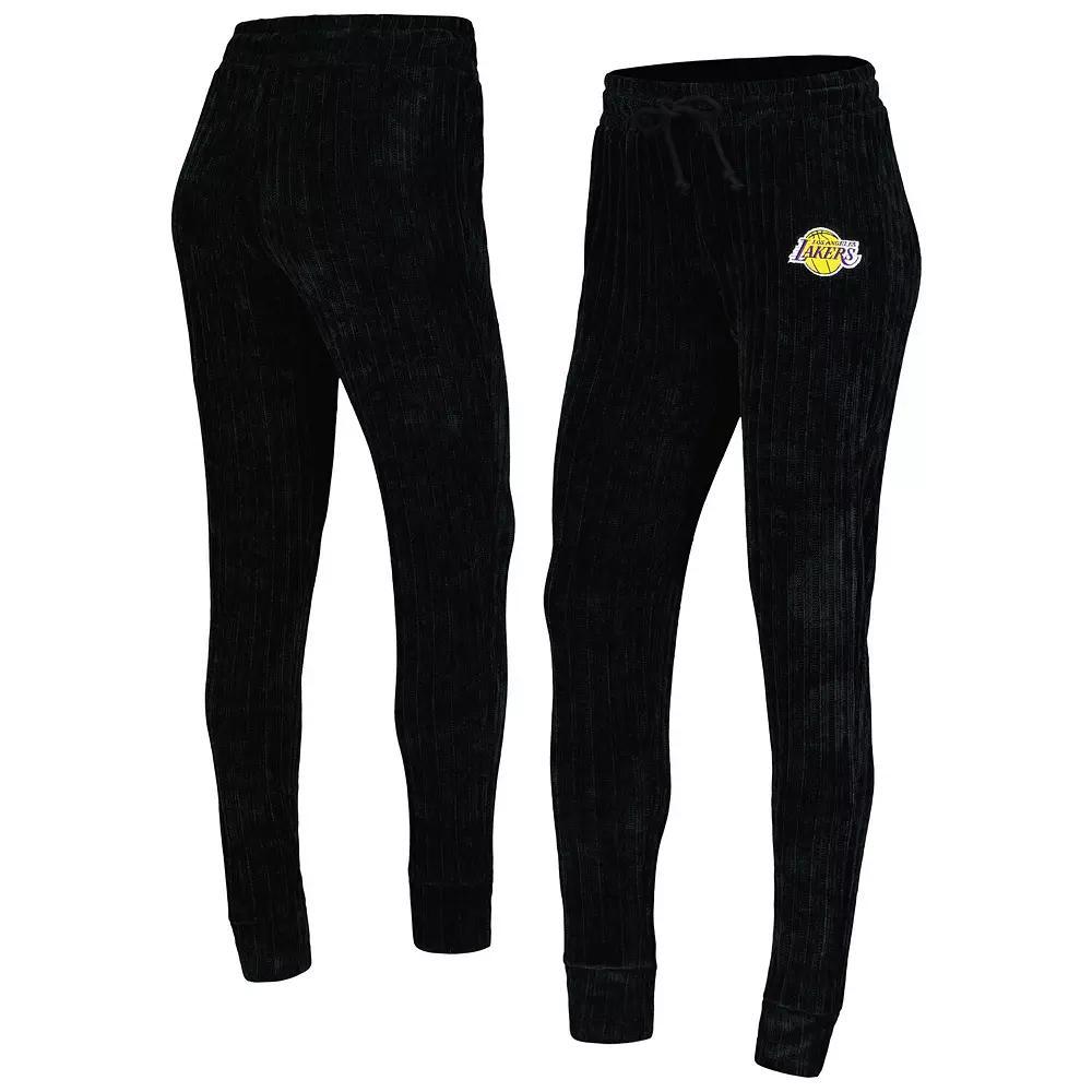 Women's College Concepts Black Los Angeles Lakers Linger Pants, Size: Medium Product Image