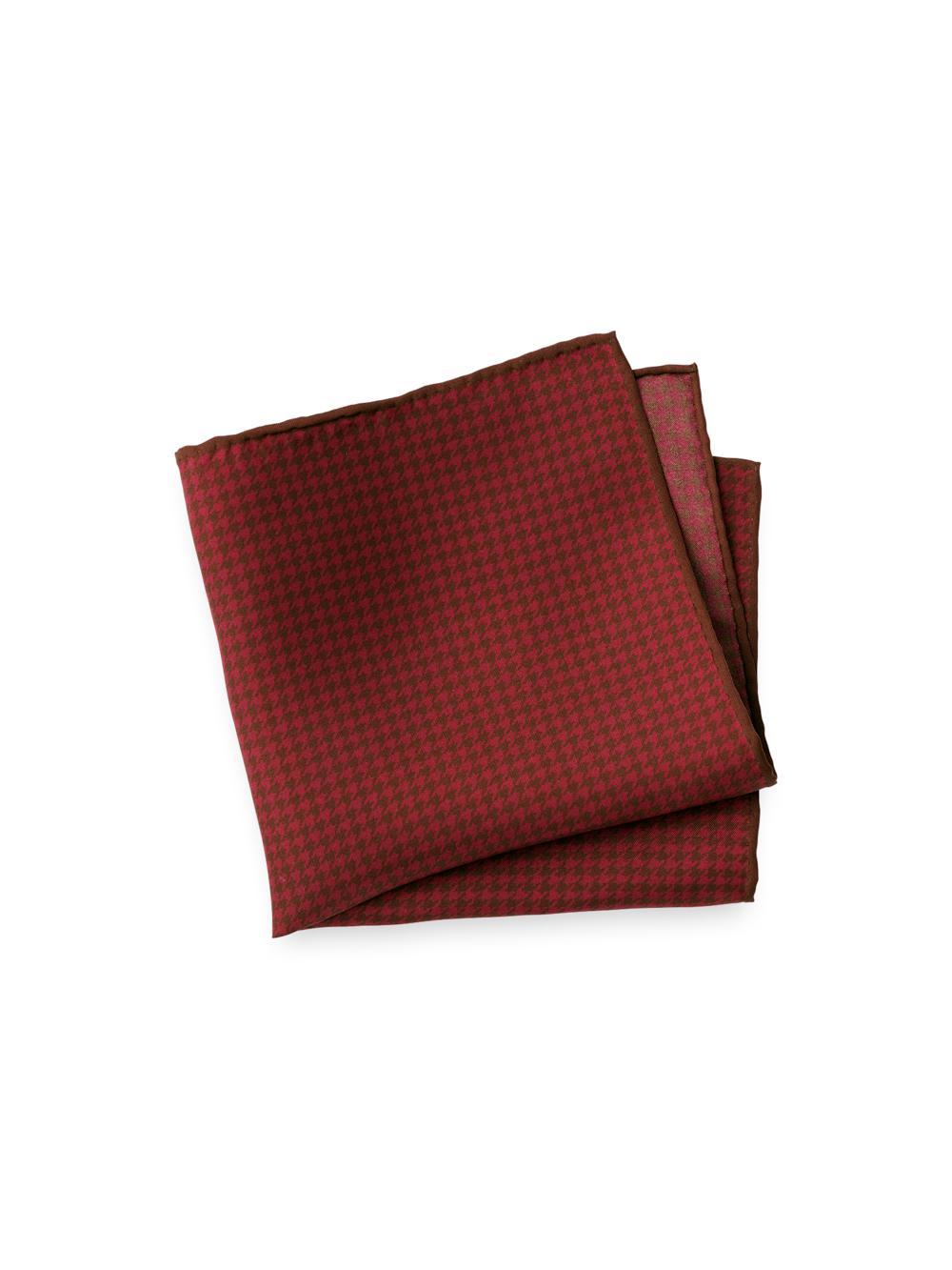 Houndstooth Silk Pocket Square - Blue Product Image